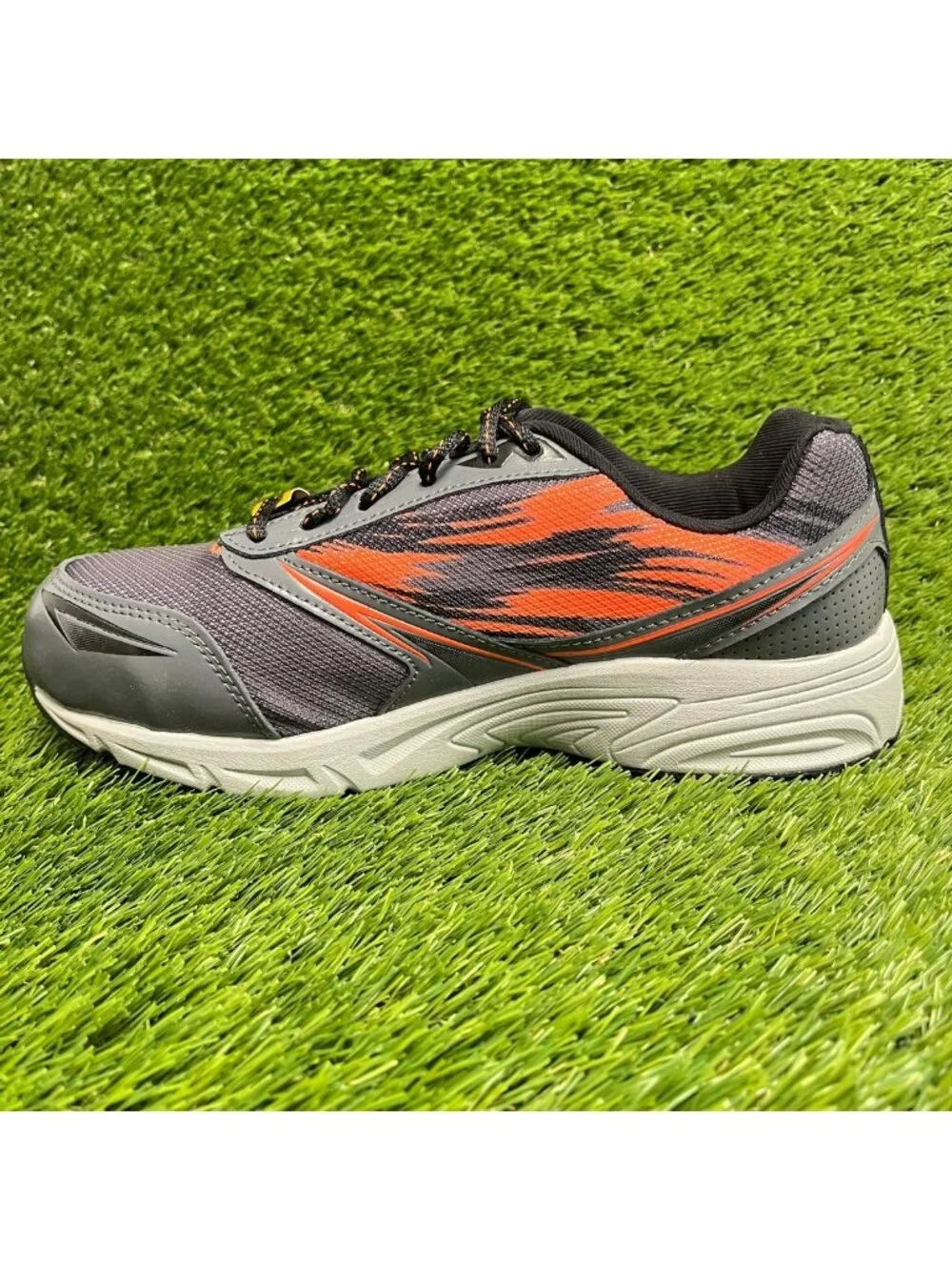 Fila Memory Meiera 2 Mens Size 8.5 Gray Orange Composite Toe Safety Work Shoes
